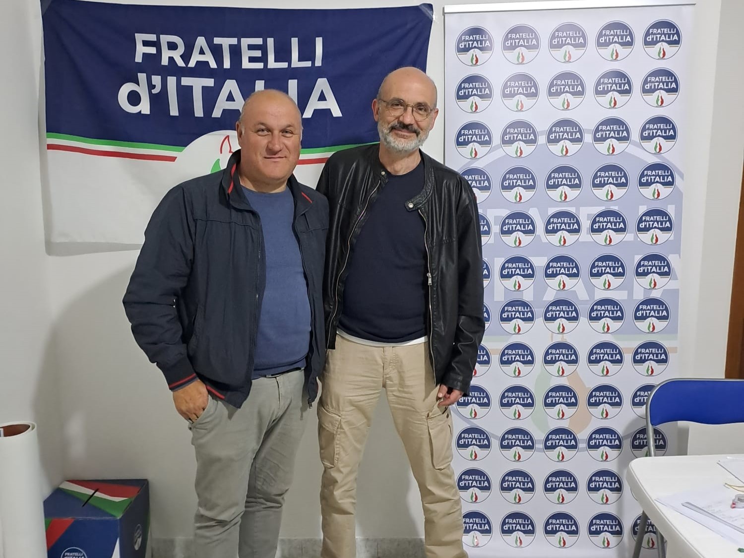 Vincenzo Lotesoriere con il Presidente di Fratelli d'Italia di Mesagne